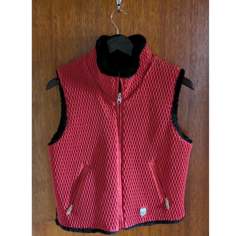 Metropolis reversible faux fur vest